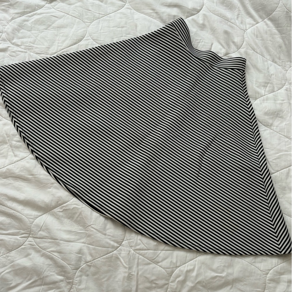 Black and white striped puffy skirt